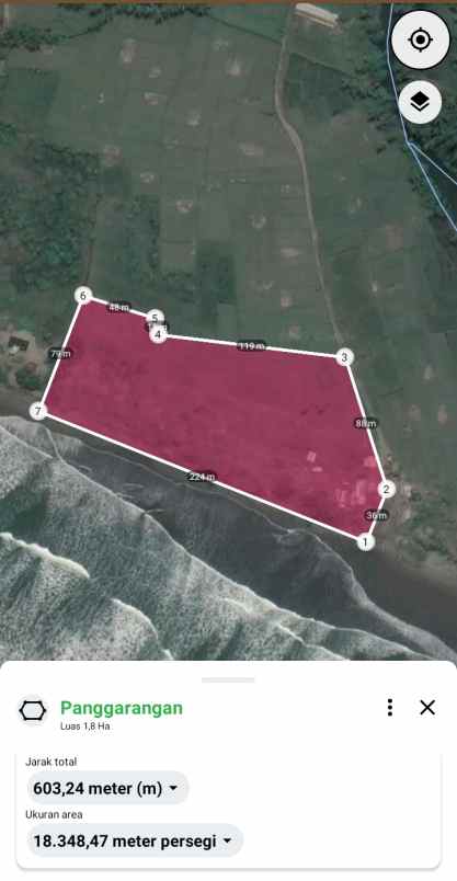 lahan pinggir pantai lebak banten