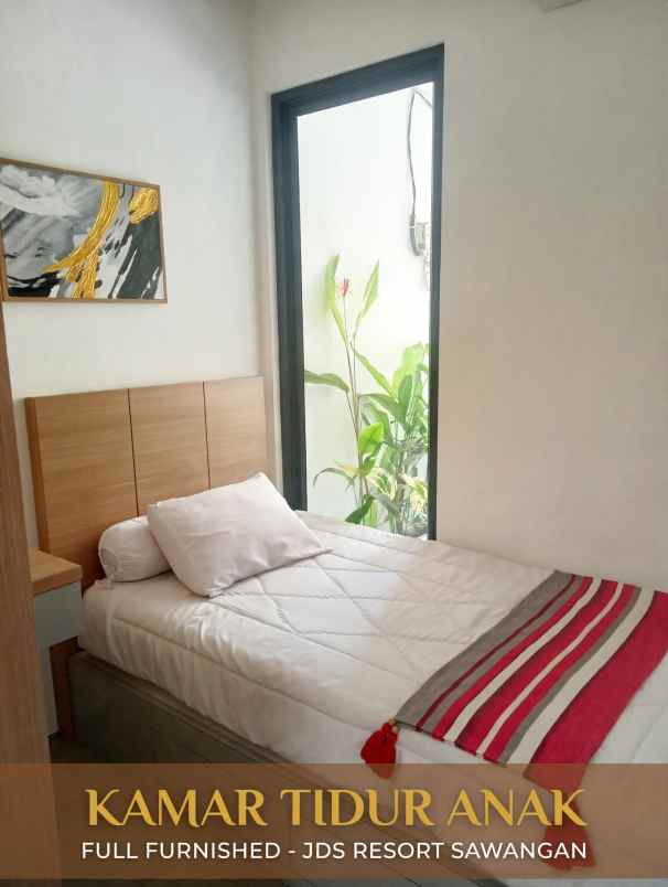 rumah 2 lantai konsep resort 5jt all in full furnished