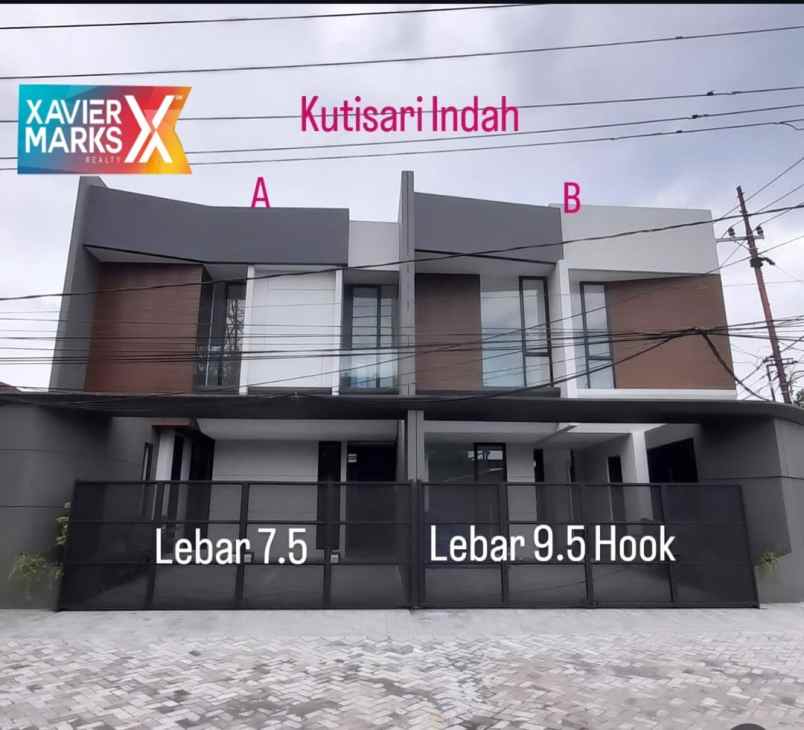 rumah baru gress lokasi kutisari indah surabaya