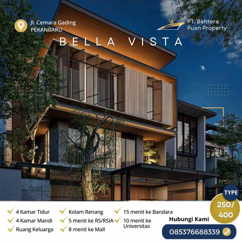 rumah dengan interior mewah di pekanbaru