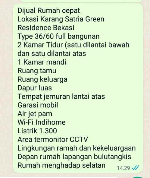 rumah perumahan karang satria