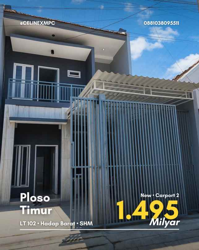 rumah ploso timur new siap huni carport 2