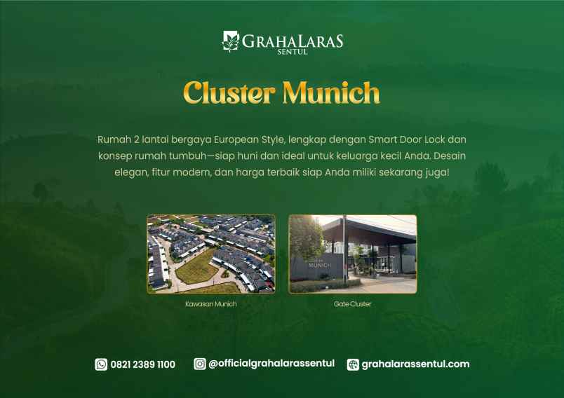 rumah premium bogor european style cluster munich