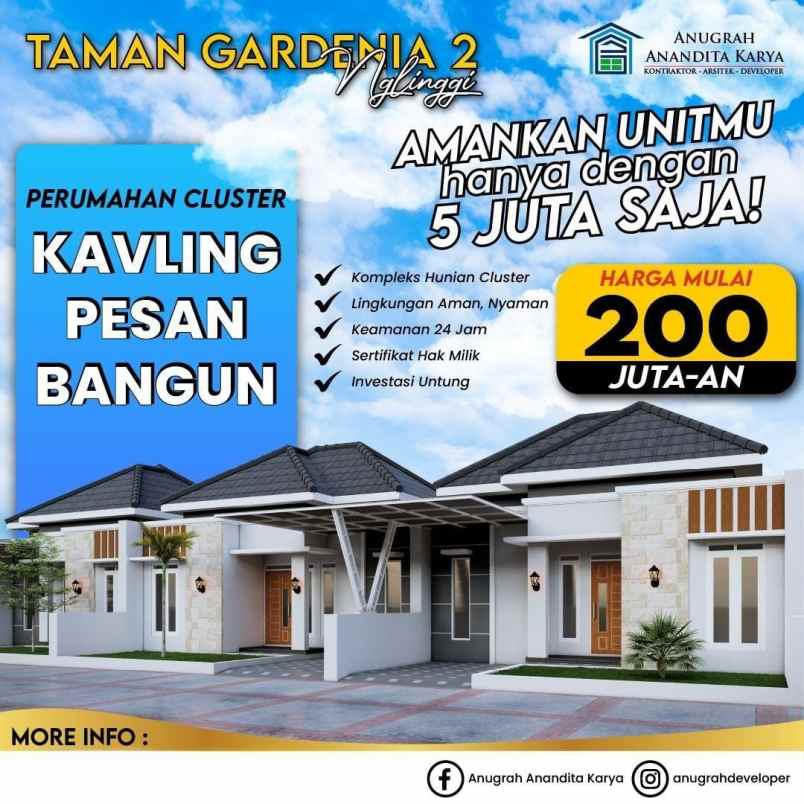 rumah siap bangun 255 juta di nglinggi klaten selatan