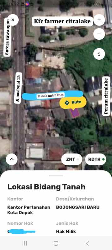 rumah strategis akses masuk mobil