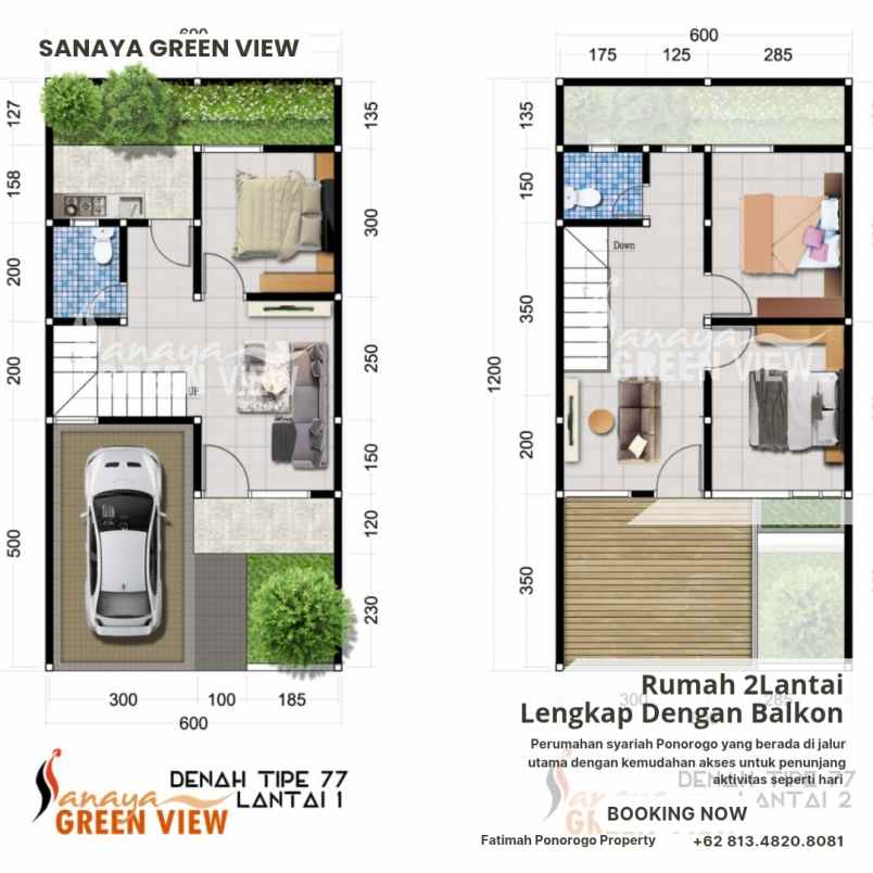 rumah syariah minimalis 2 lantai di ponorogo