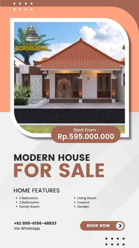 rumah termurah di borobudur magelang dengan tanah luas