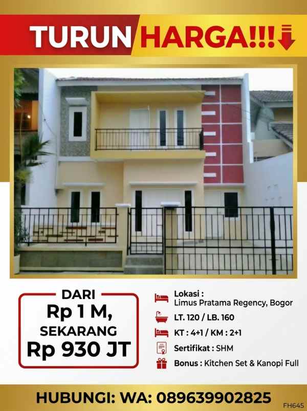 turun harga limus pratama regency cileungsi bogor