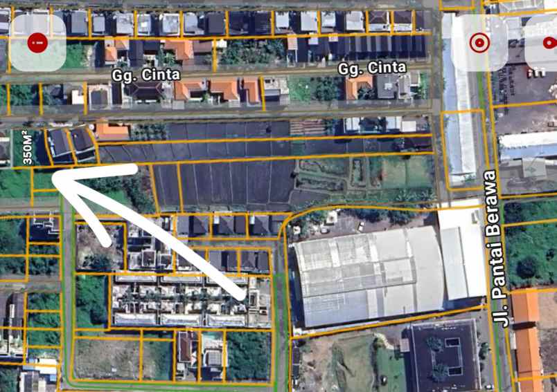 dijual 3 5 are jl pantai berawa canggu kuta utara