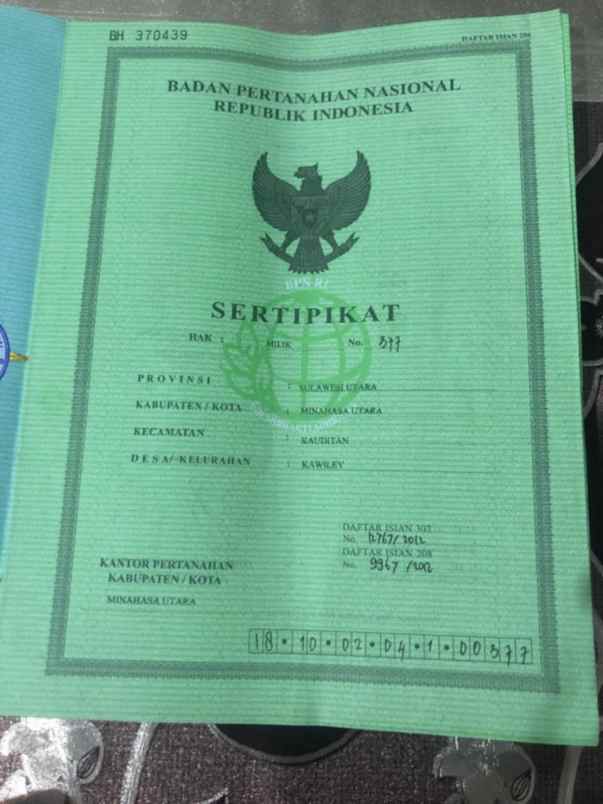 dijual cepat tanah di kawiley minut kab minahasa utara