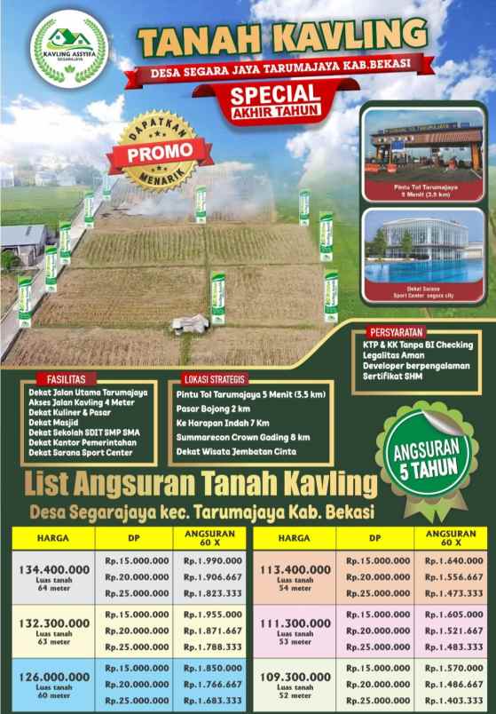 dijual harga promo akhir tahun