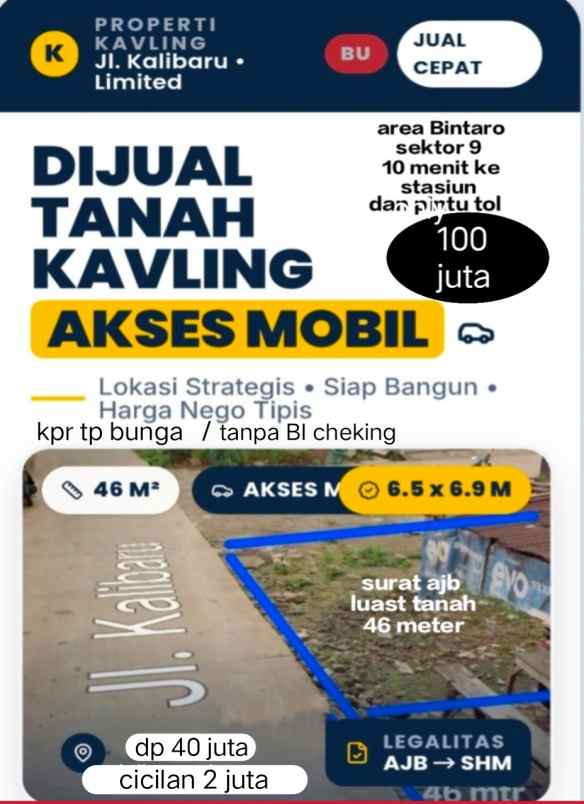 dijual kavling murah akses mobil murah