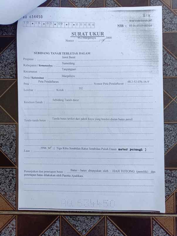 dijual murah tanah shm tanjungsari kab sumedang