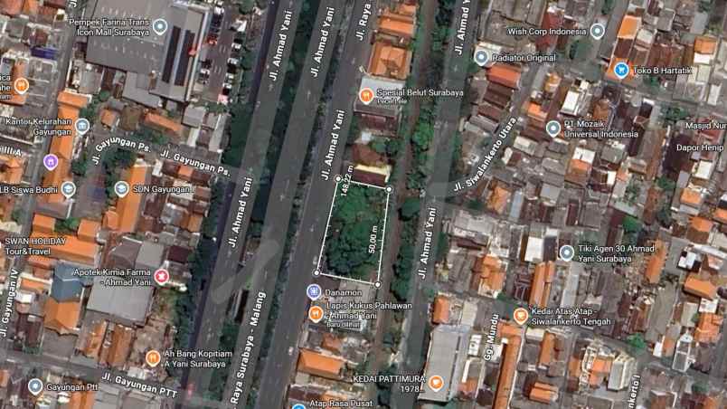 dijual ruko gudang kantor jl ahmad yani