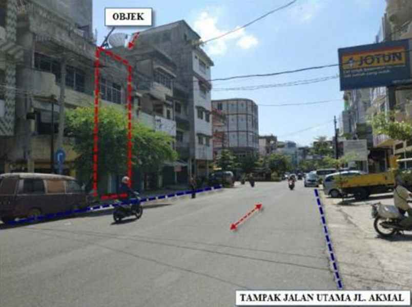 dijual ruko gudang kantor jl akmal no 830 kel pasar