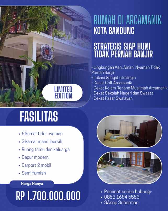 dijual rumah arcamanik kota bandung