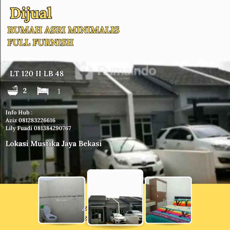 dijual rumah asri minimalis full furnish