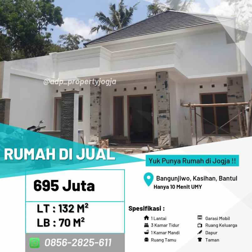 dijual rumah bangunjiwo kasihan bantul
