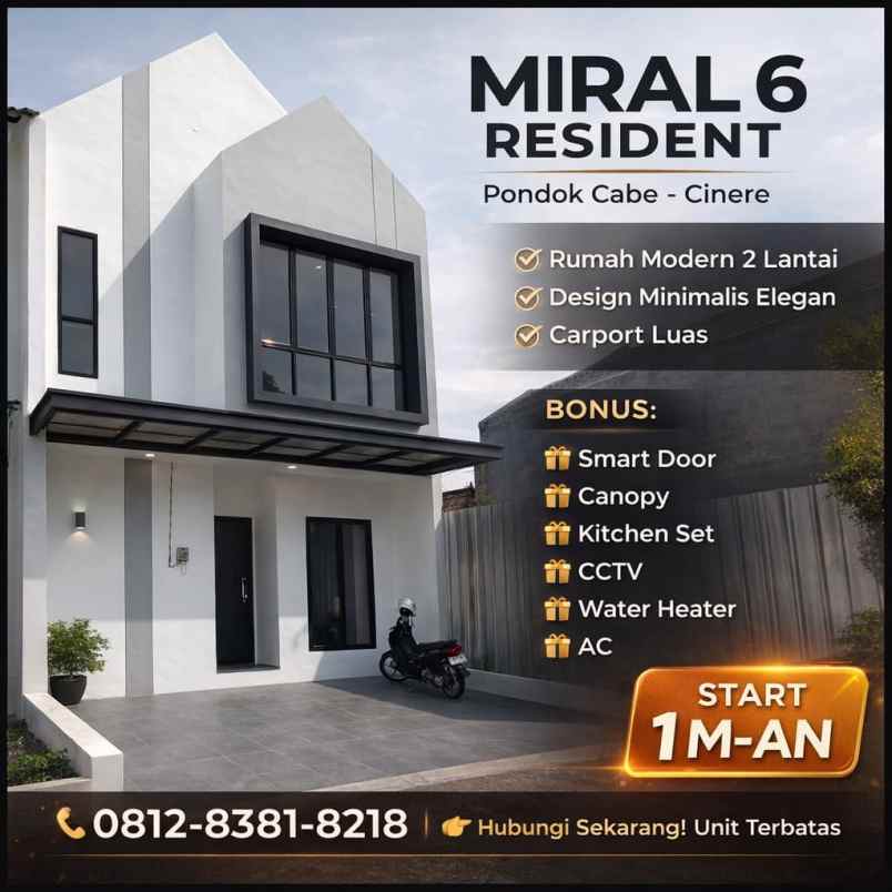 dijual rumah baru 2 lantai siap huni di cinere