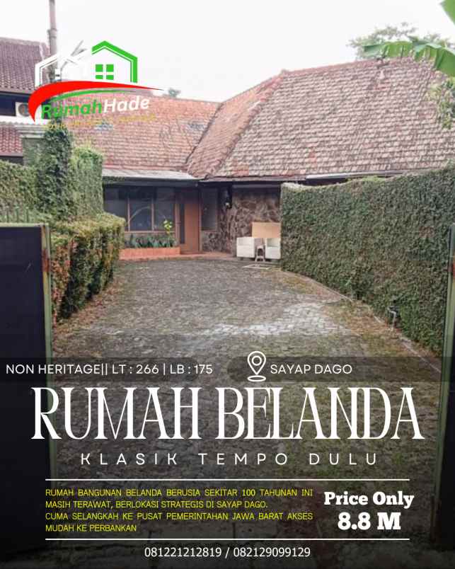 dijual rumah belanda terawat non heritage di bandung