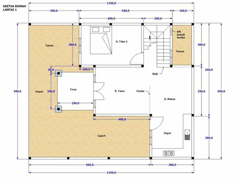 dijual rumah bintara
