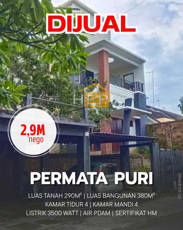 dijual rumah di perum permata puri ngaliyan semarang