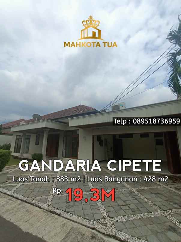 dijual rumah gandaria cipete