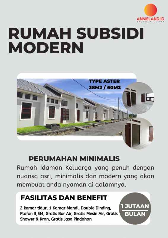 dijual rumah jalan raya megu cisoka