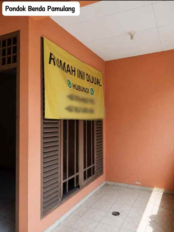 dijual rumah jl benda timur