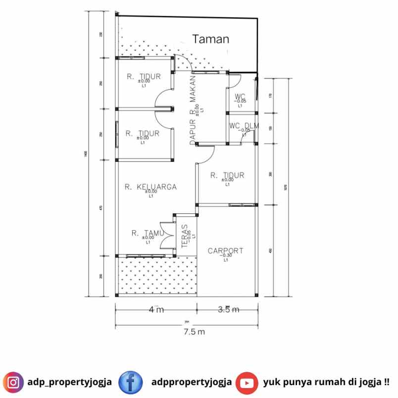 dijual rumah jl damai ngaglik sleman