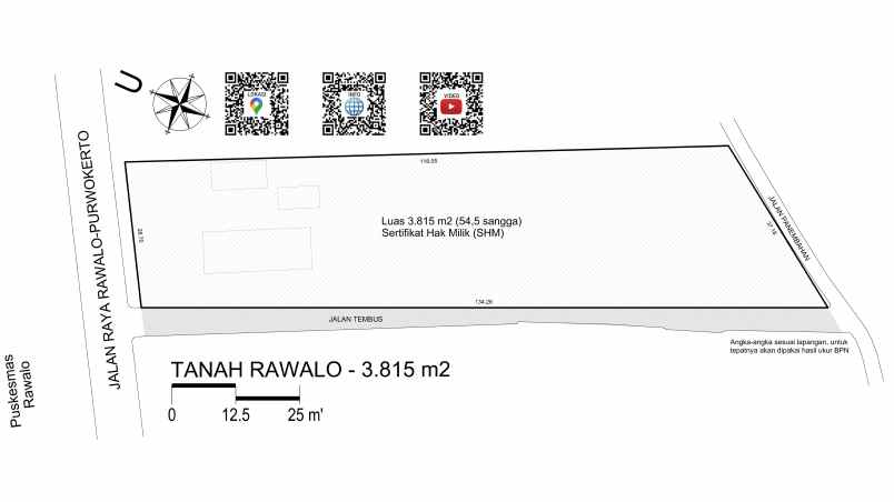 dijual rumah jl raya rawalo purwokerto