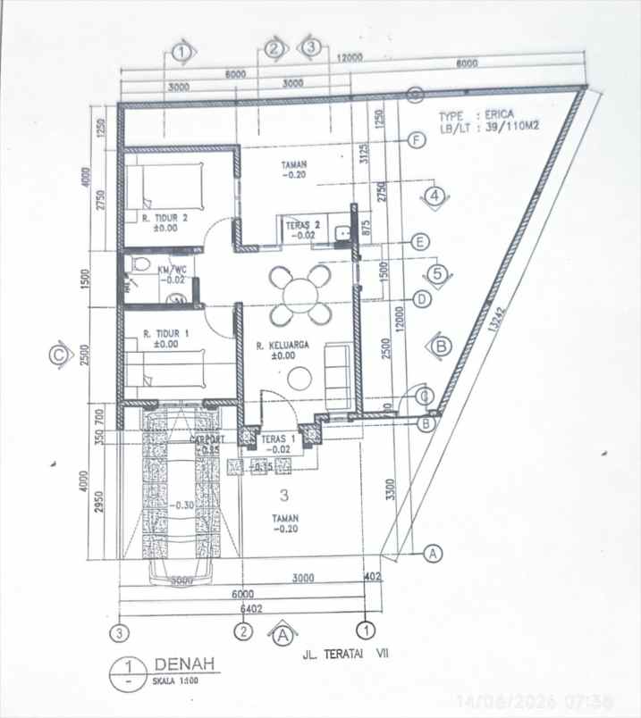 dijual rumah jl teratai vii no 3