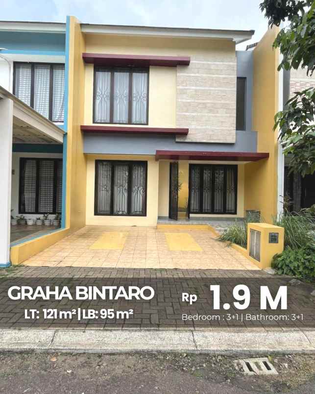 dijual rumah komplek graha raya bintaro