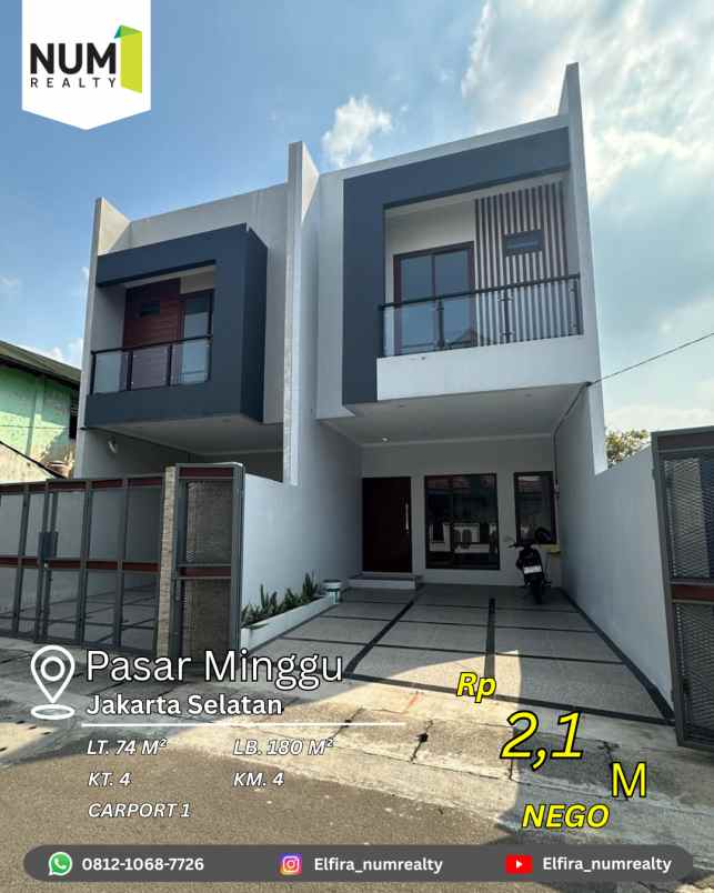 dijual rumah rawa bambu pasar minggu