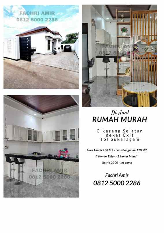 dijual rumah raya cibarusah