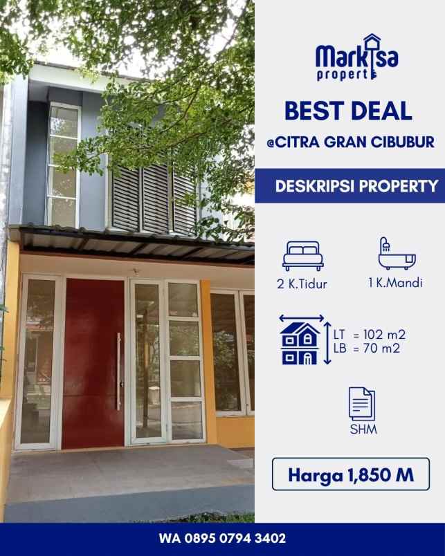dijual rumah siap huni di citra gran cibubur