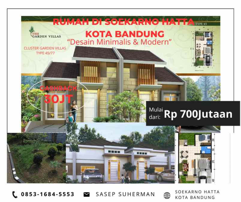 dijual rumah soekarno hatta kodya