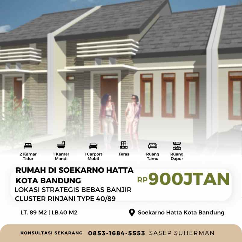 dijual rumah soekarno hatta kodya