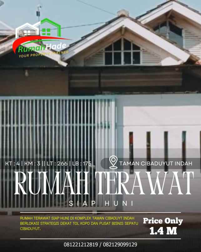 dijual rumah taman cibaduyut indah