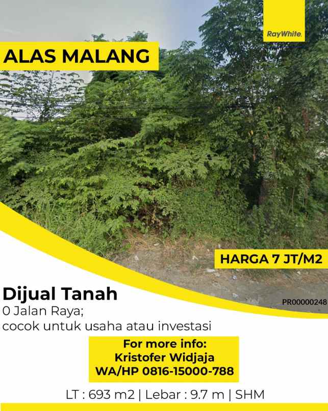 dijual tanah alas malang sambikerep