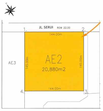dijual tanah industri 2 hektar