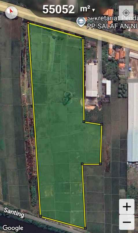 dijual tanah jalan pantura loarang
