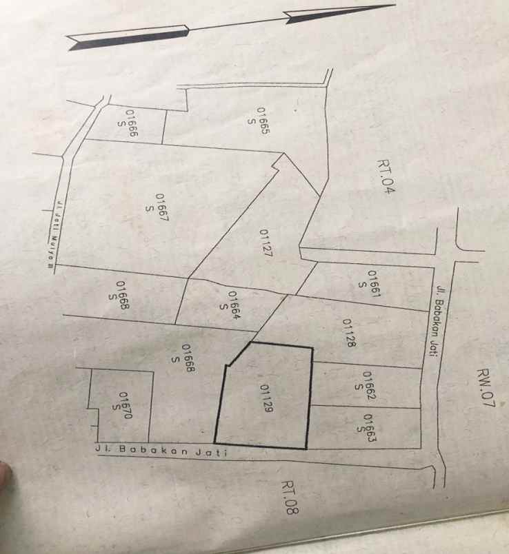 dijual tanah jl babakan jati kel