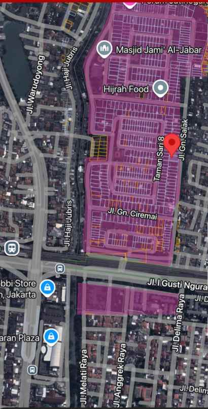 dijual tanah jl gunung salak no c a kav