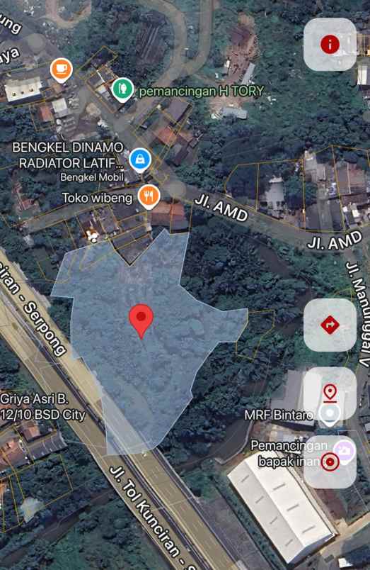 dijual tanah jl jelupang kel jelupang