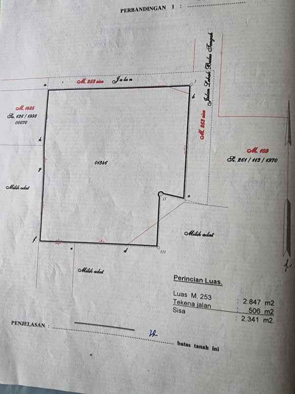 dijual tanah jl lebak bulus tengah