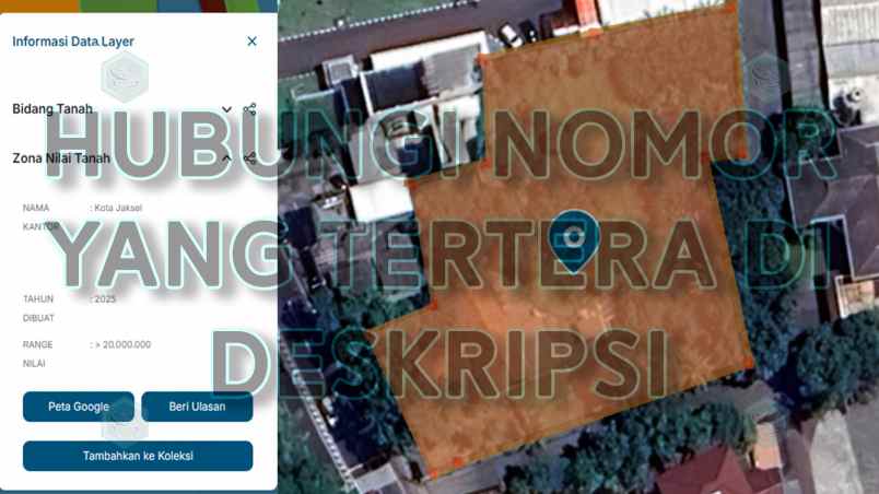 dijual tanah jl raya ps minggu