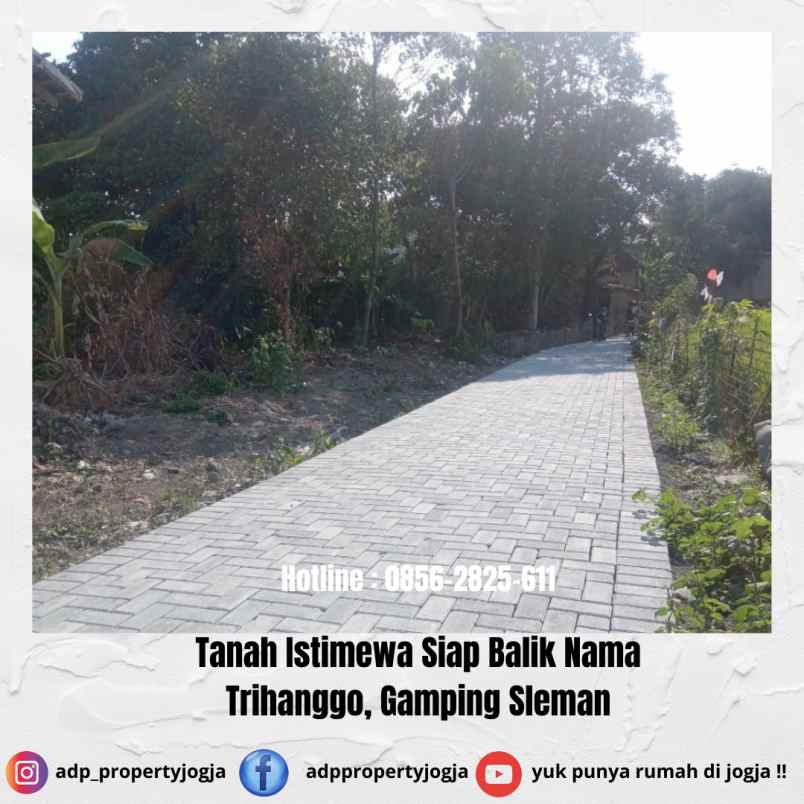 dijual tanah kavling di trihanggo gamping sleman