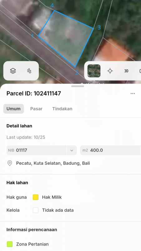 dijual tanah pecatu