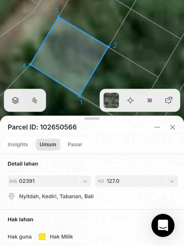 dijual tanah perum puri ayodya